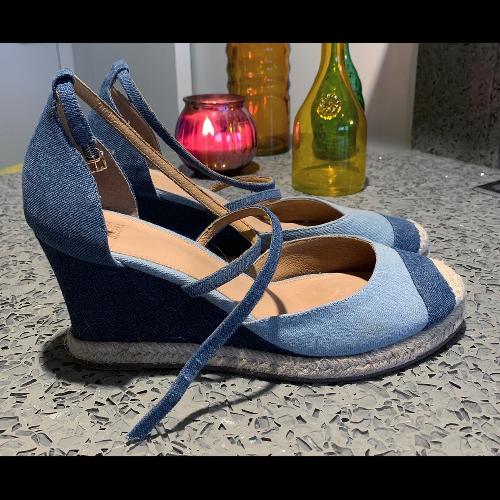 Jasper & Jeera Denim Wedges